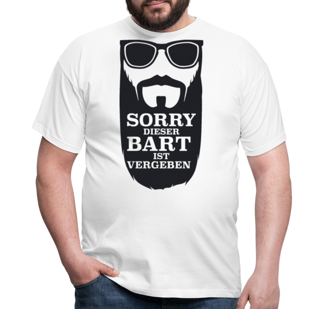 Lustiger Bart Spruch für Bartträger | Männer T-Shirt - Weiß