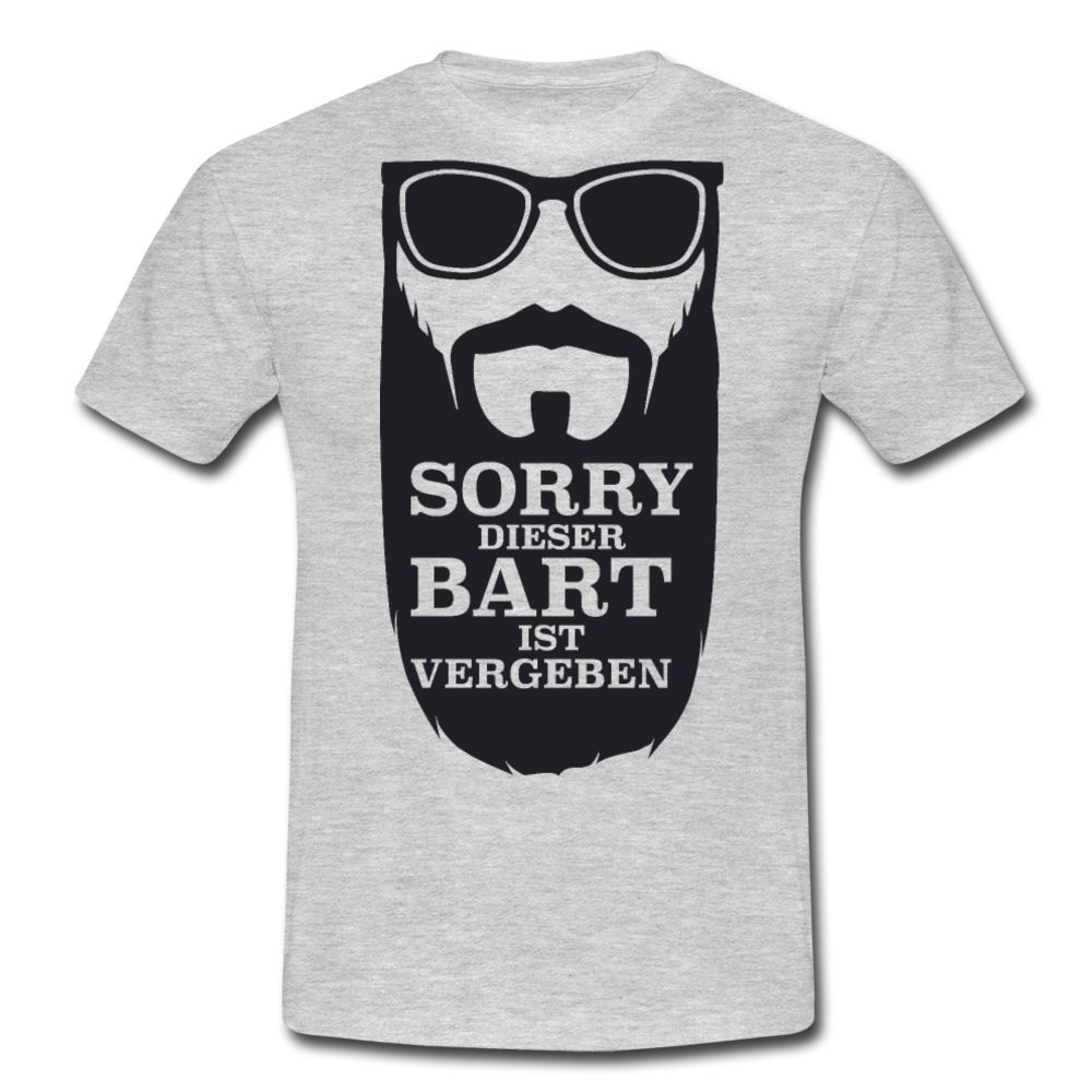 Lustiger Bart Spruch für Bartträger | Männer T-Shirt - Grau meliert