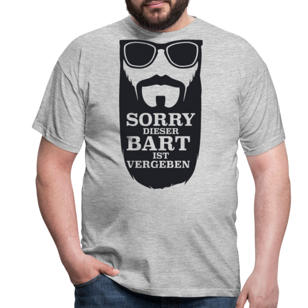 Lustiger Bart Spruch für Bartträger | Männer T-Shirt - Grau meliert