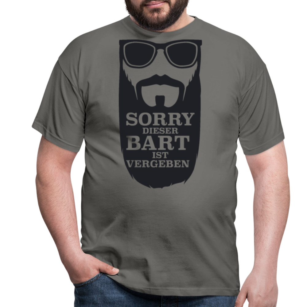 Lustiger Bart Spruch für Bartträger | Männer T-Shirt - Graphit