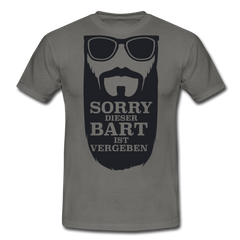 Lustiger Bart Spruch für Bartträger | Männer T-Shirt - Graphit