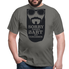 Lustiger Bart Spruch für Bartträger | Männer T-Shirt - Graphit