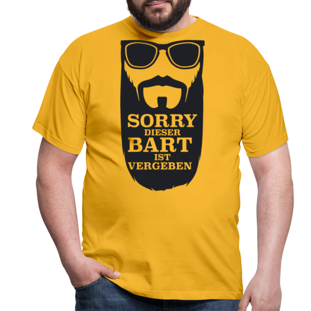 Lustiger Bart Spruch für Bartträger | Männer T-Shirt - Gelb