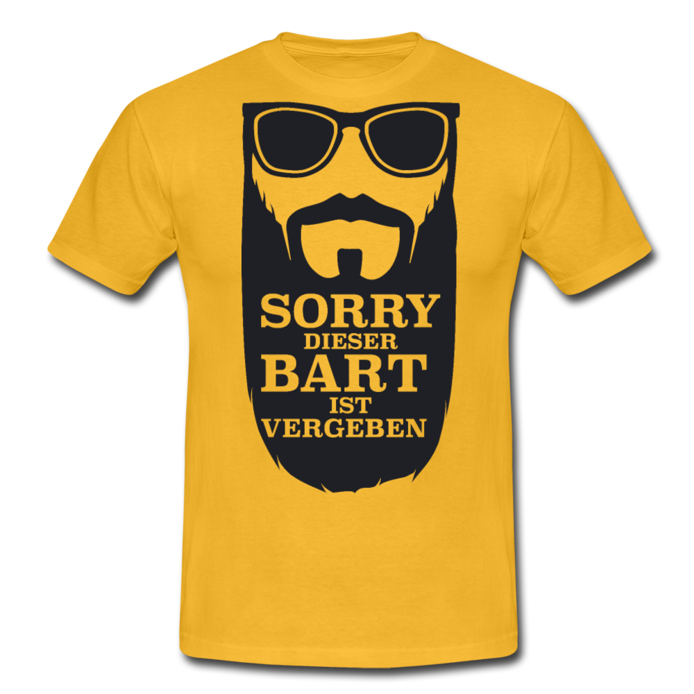 Lustiger Bart Spruch für Bartträger | Männer T-Shirt - Gelb