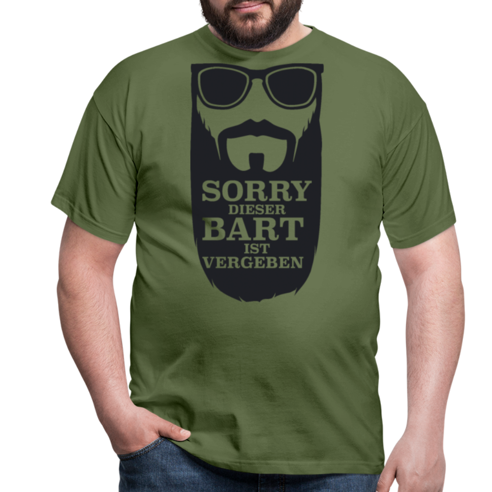 Lustiger Bart Spruch für Bartträger | Männer T-Shirt - Militärgrün