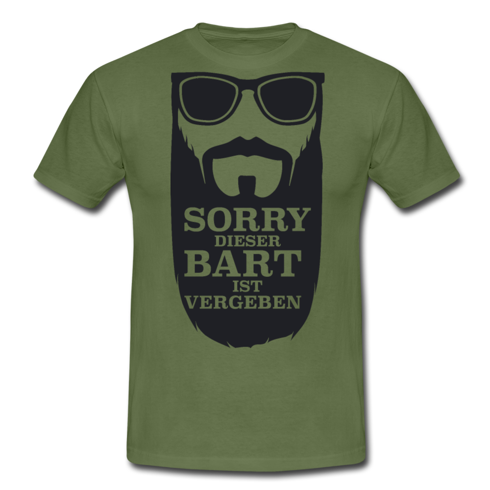 Lustiger Bart Spruch für Bartträger | Männer T-Shirt - Militärgrün