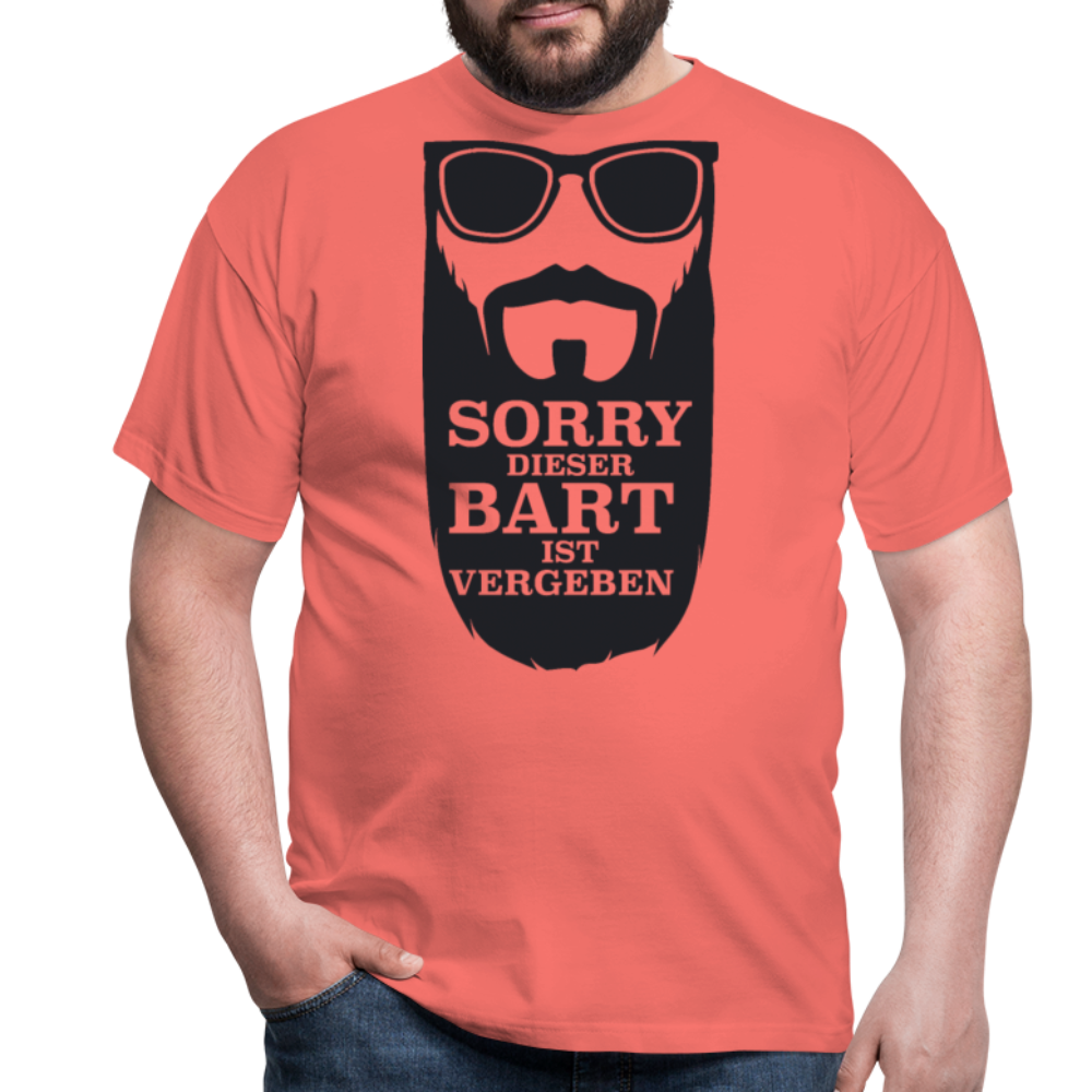 Lustiger Bart Spruch für Bartträger | Männer T-Shirt - Koralle
