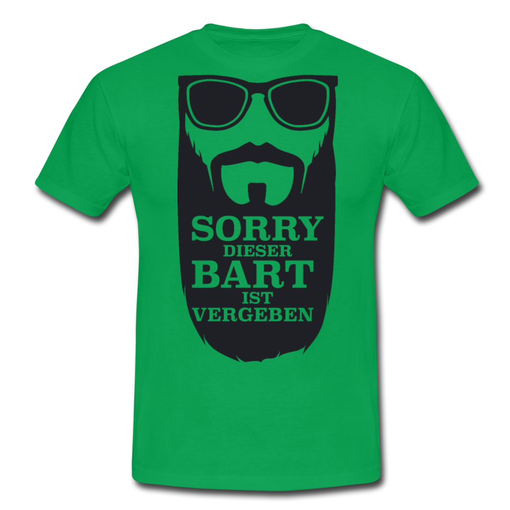 Lustiger Bart Spruch für Bartträger | Männer T-Shirt - Kelly Green