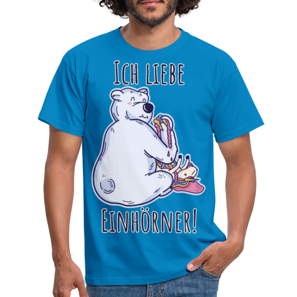 Ich liebe Einhörner! Anti-Unicorn | Männer T-Shirt - Royalblau