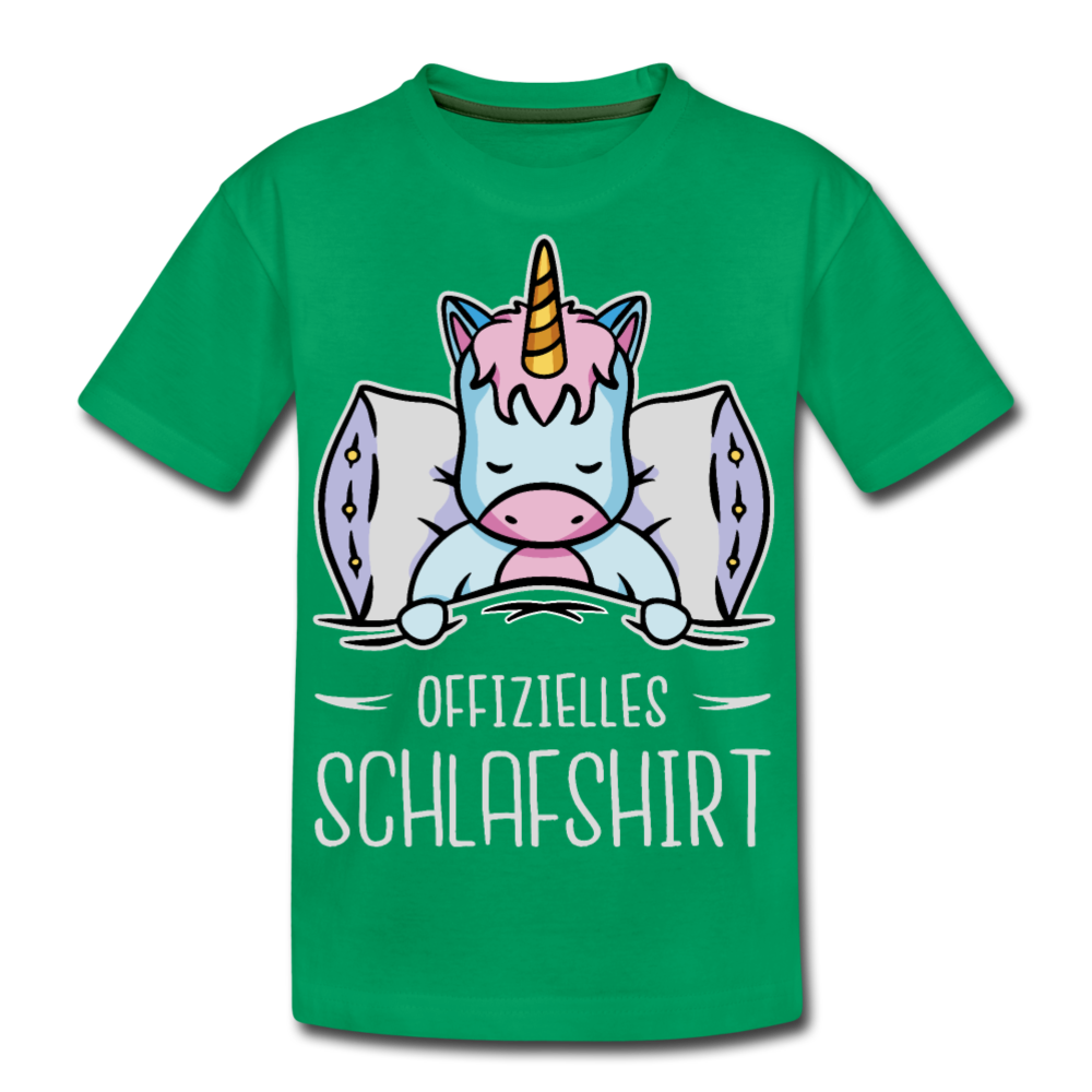 Offizielles Schlafshirt Einhorn | Teenager Premium T-Shirt - Kelly Green