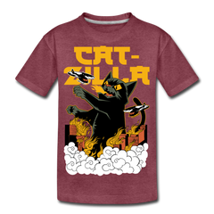 Teenager Premium T-Shirt - Bordeauxrot meliert