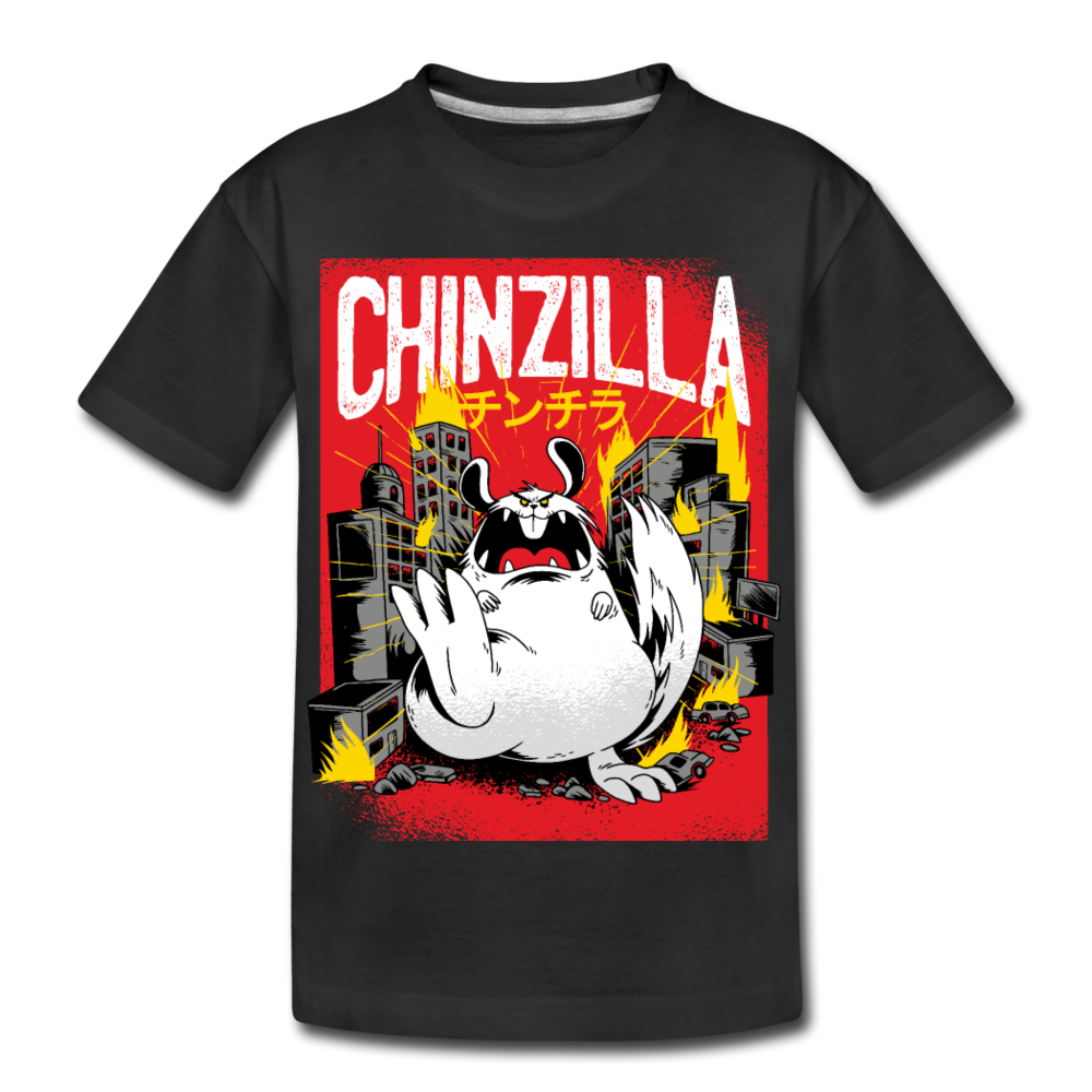 Chinzilla | Teenager Premium T-Shirt - Schwarz