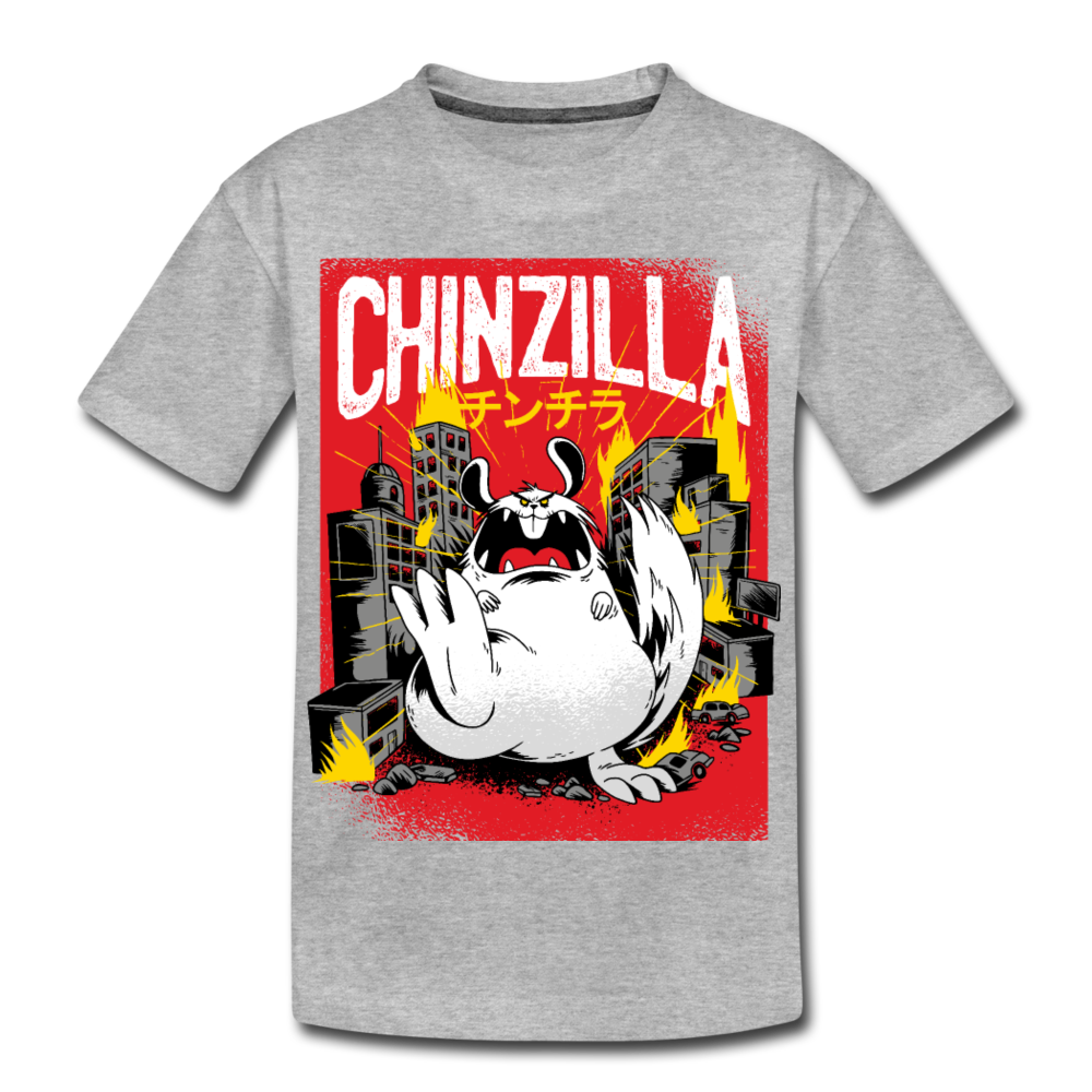 Chinzilla | Teenager Premium T-Shirt - Grau meliert