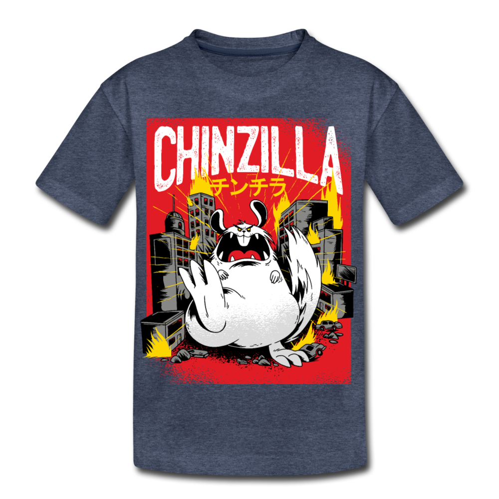 Chinzilla | Teenager Premium T-Shirt - Blau meliert