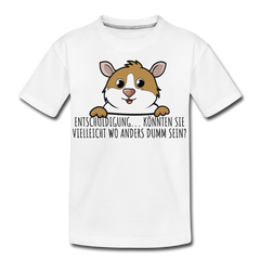 Freches Meerschweinchen | Teenager Premium T-Shirt - Weiß