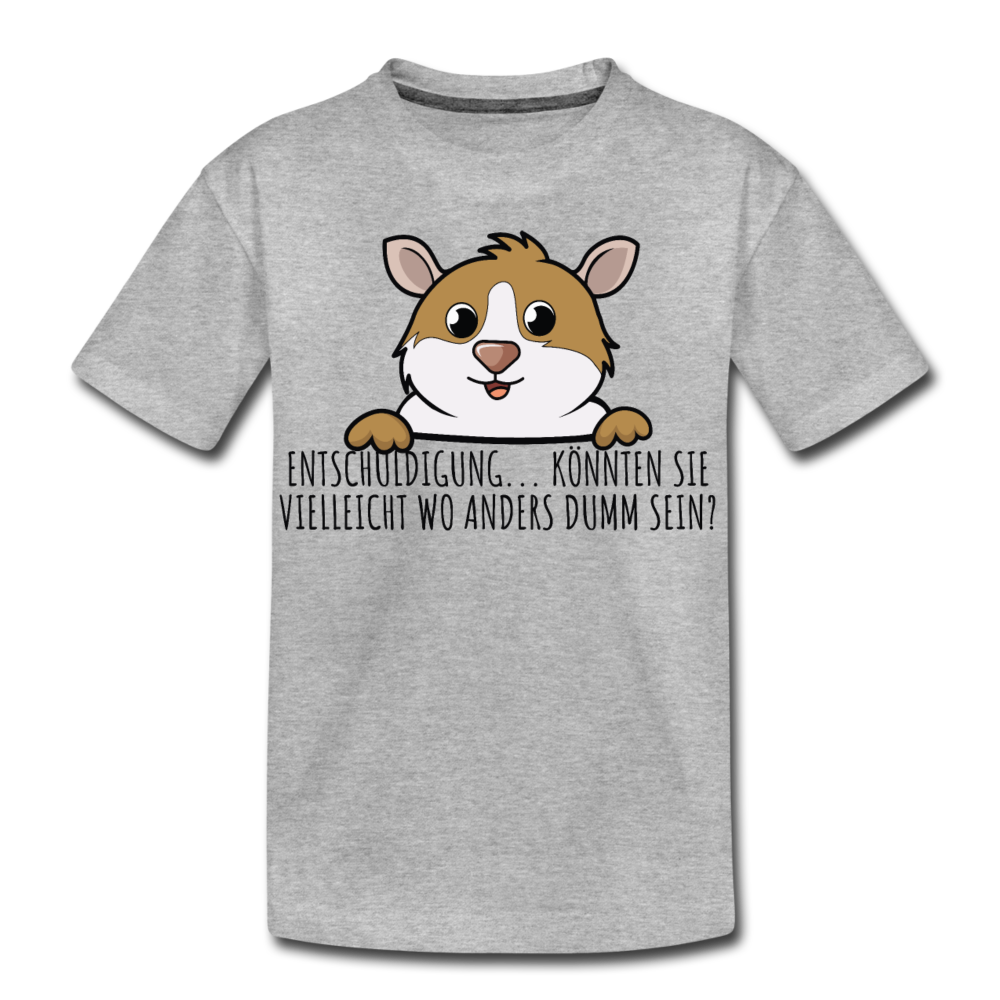 Freches Meerschweinchen | Teenager Premium T-Shirt - Grau meliert