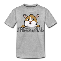 Freches Meerschweinchen | Teenager Premium T-Shirt - Grau meliert
