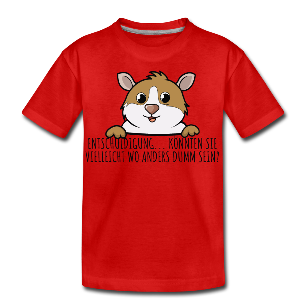 Freches Meerschweinchen | Teenager Premium T-Shirt - Rot