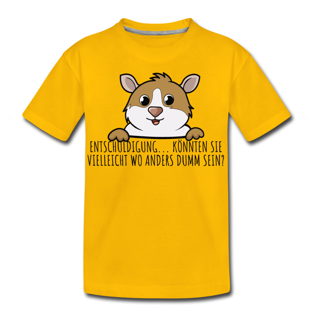 Freches Meerschweinchen | Teenager Premium T-Shirt - Sonnengelb