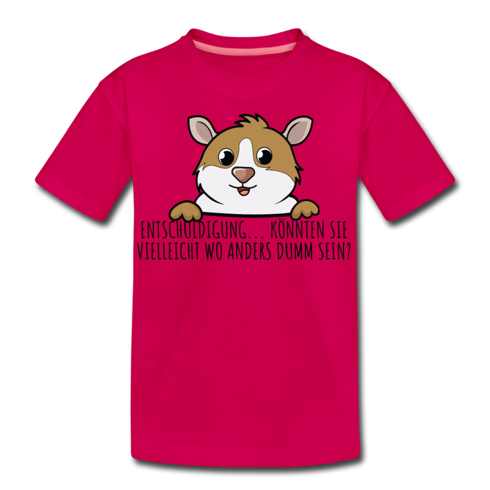 Freches Meerschweinchen | Teenager Premium T-Shirt - dunkles Pink