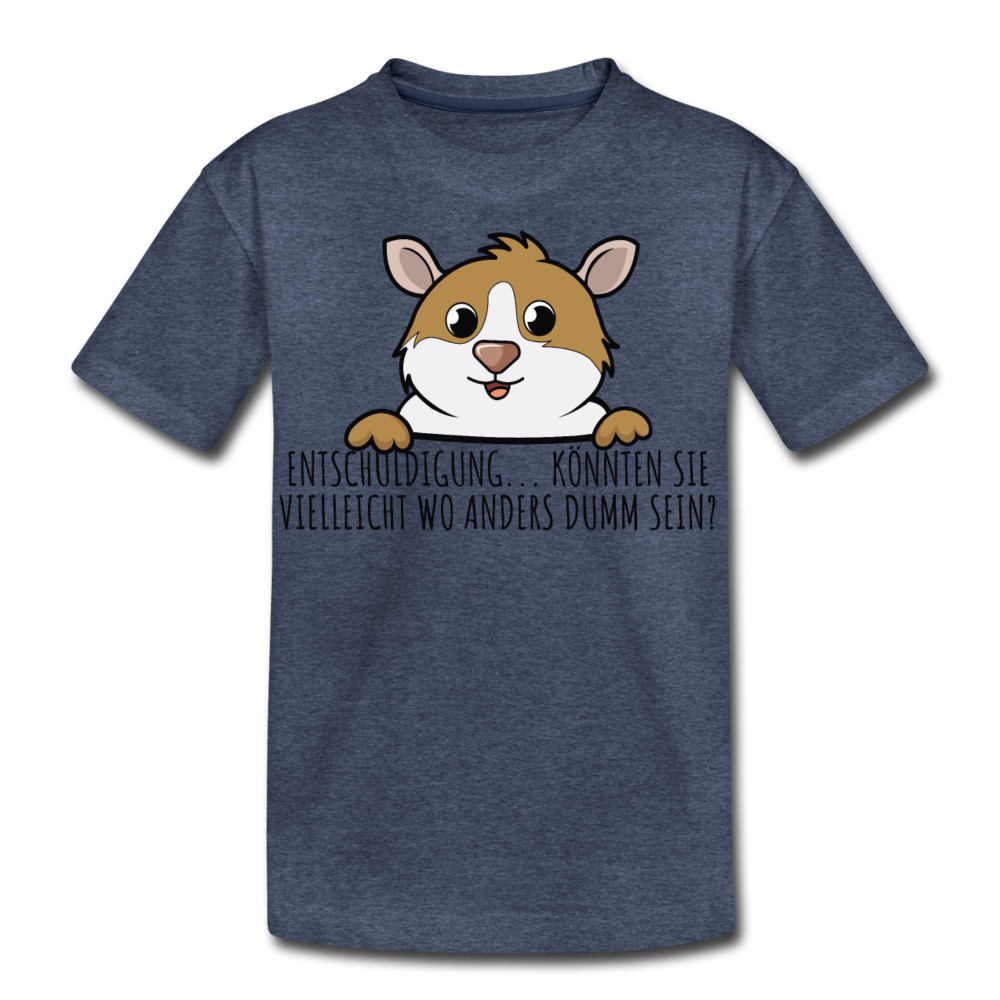 Freches Meerschweinchen | Teenager Premium T-Shirt - Blau meliert