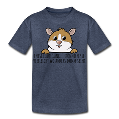 Freches Meerschweinchen | Teenager Premium T-Shirt - Blau meliert
