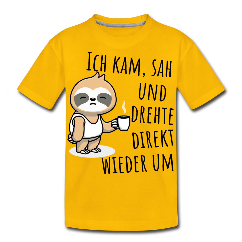 Ich kam sah und drehte direkt wieder um | Teenager Premium T-Shirt - Sonnengelb