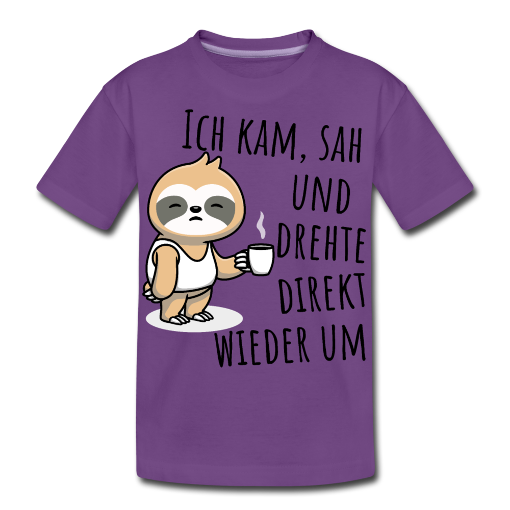 Ich kam sah und drehte direkt wieder um | Teenager Premium T-Shirt - Lila