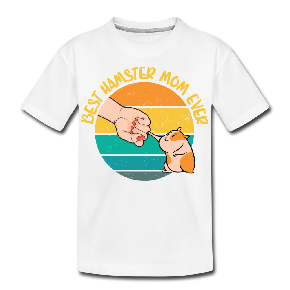 Best Hamster Mum Ever | Teenager Premium T-Shirt - Weiß