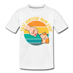 Best Hamster Mum Ever | Teenager Premium T-Shirt - Weiß