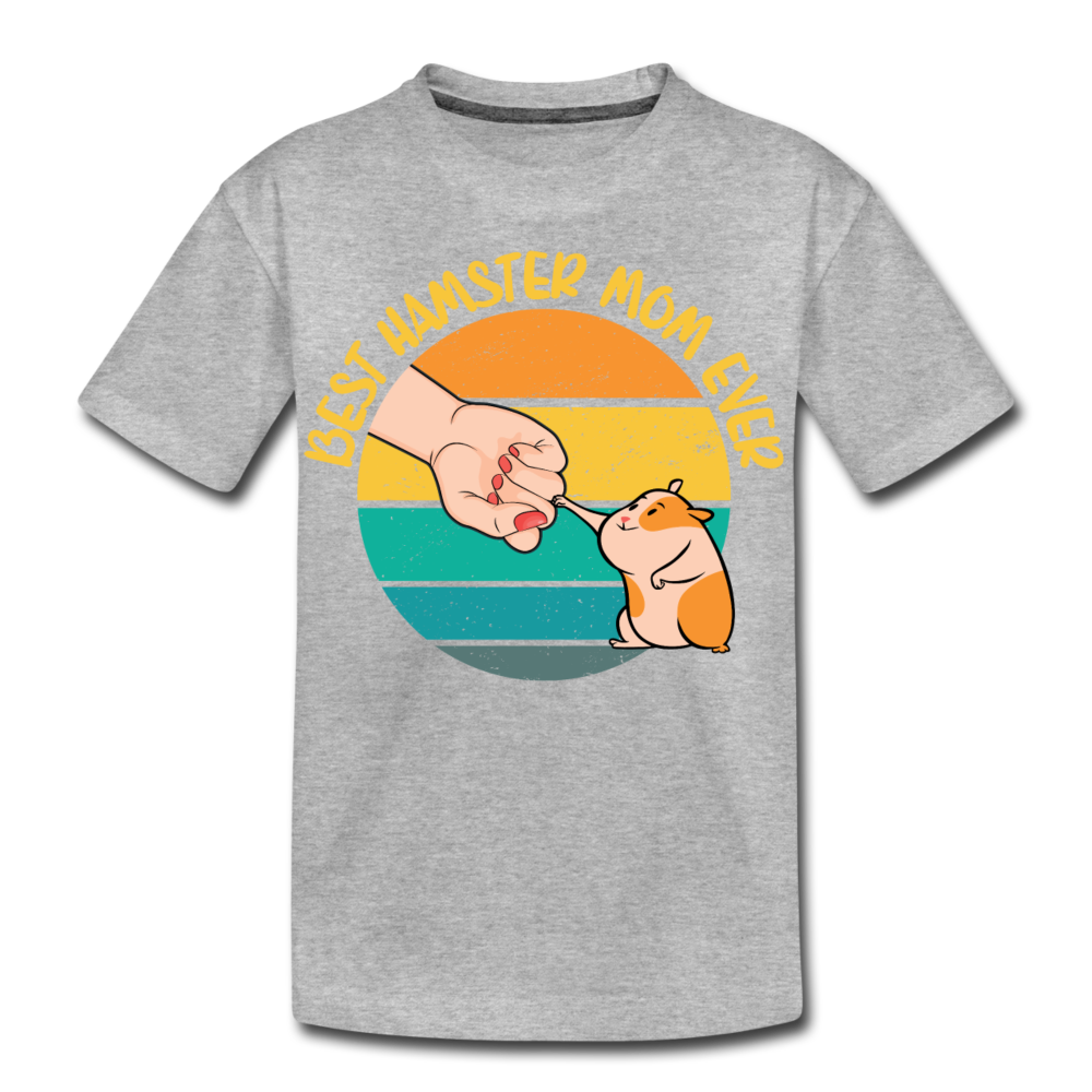 Best Hamster Mum Ever | Teenager Premium T-Shirt - Grau meliert