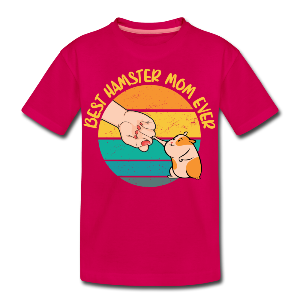 Best Hamster Mum Ever | Teenager Premium T-Shirt - dunkles Pink