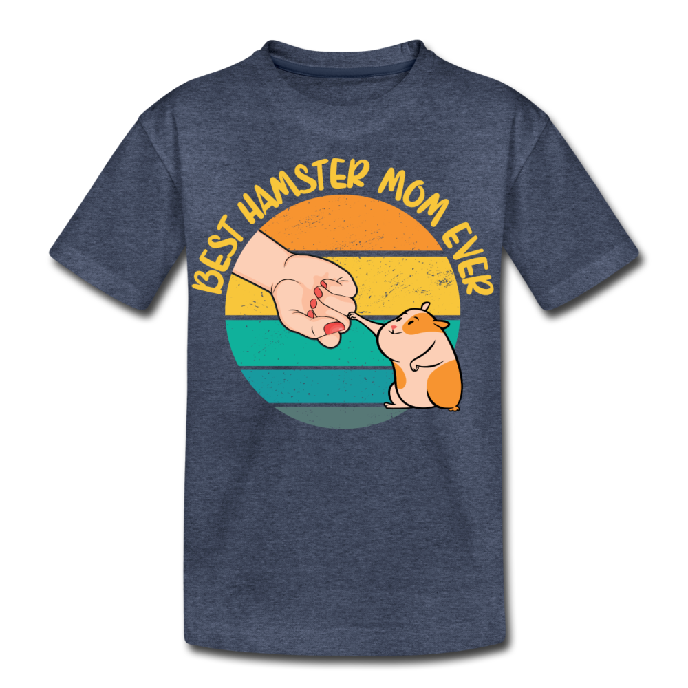 Best Hamster Mum Ever | Teenager Premium T-Shirt - Blau meliert