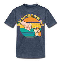 Best Hamster Mum Ever | Teenager Premium T-Shirt - Blau meliert