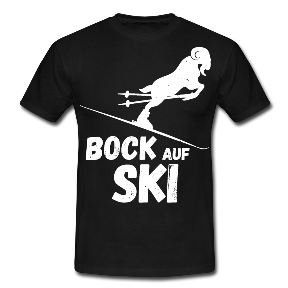Bock auf Ski | Männer T-Shirt - Schwarz
