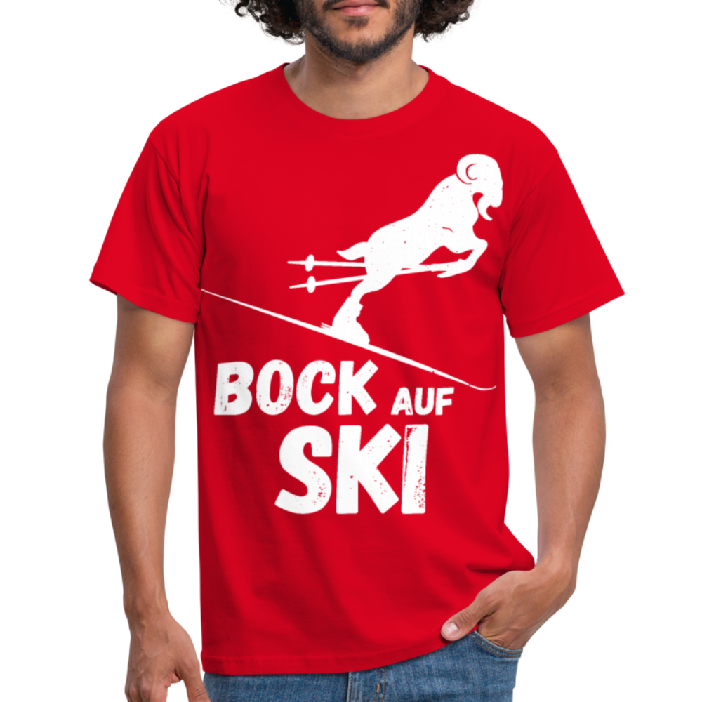 Bock auf Ski | Männer T-Shirt - Rot
