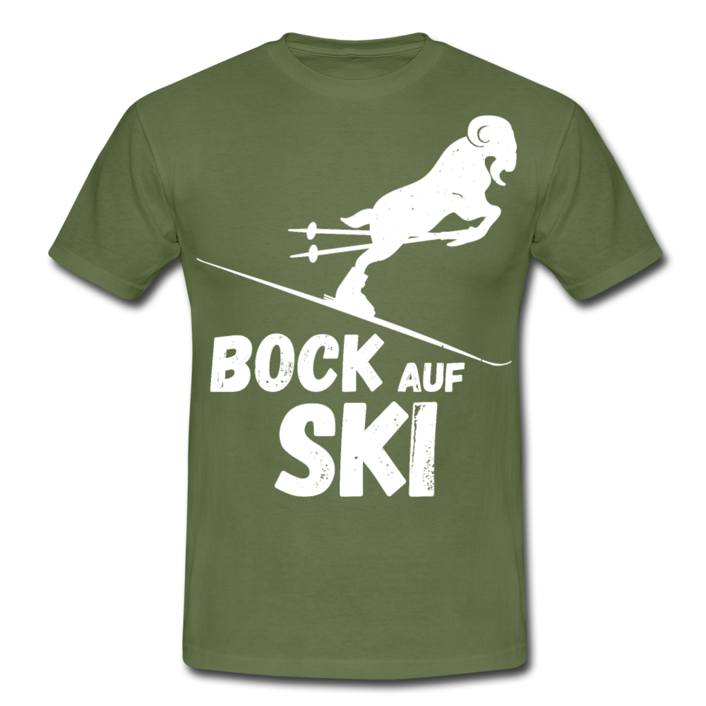 Bock auf Ski | Männer T-Shirt - Militärgrün