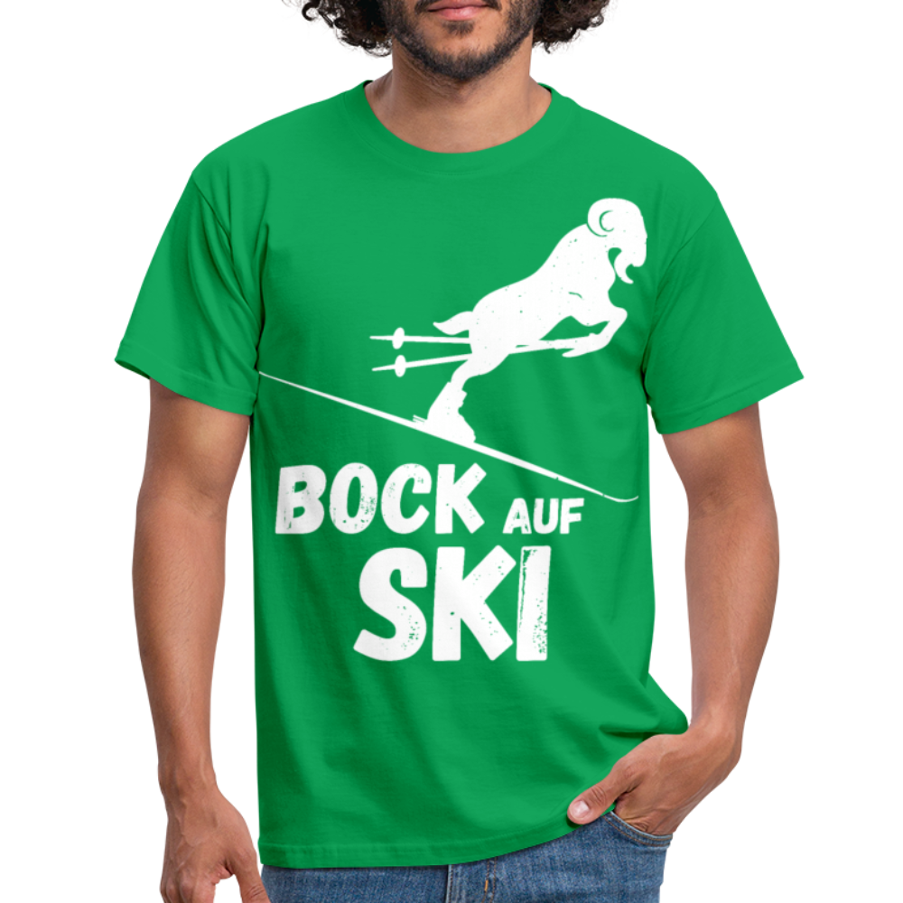 Bock auf Ski | Männer T-Shirt - Kelly Green