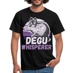 Degu Whisperer | Männer T-Shirt - Schwarz