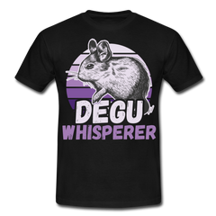 Degu Whisperer | Männer T-Shirt - Schwarz