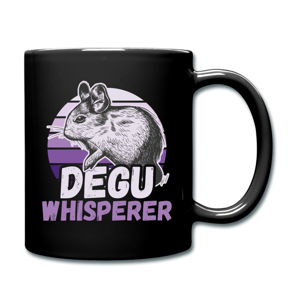 Degu Whisperer | Tasse einfarbig - Schwarz