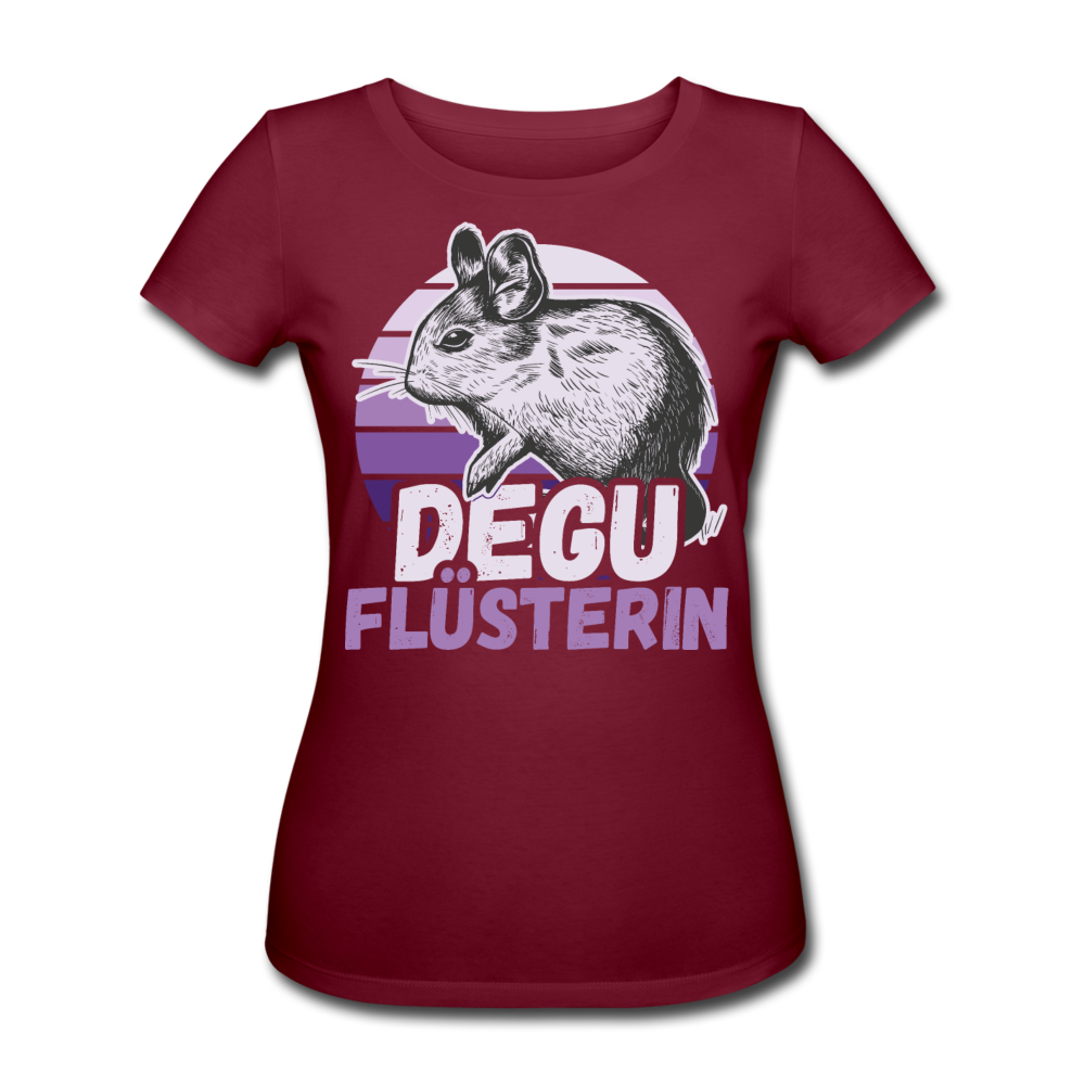 Degu Flüsterin | Frauen Bio-T-Shirt - Burgunderrot