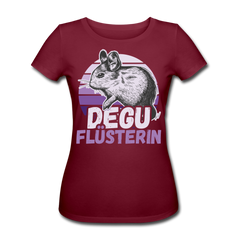 Degu Flüsterin | Frauen Bio-T-Shirt - Burgunderrot