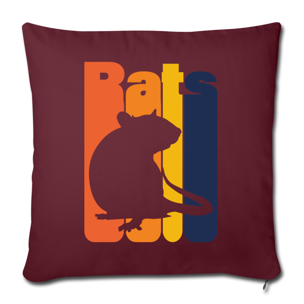 Rats |  Sofakissenbezug 44 x 44 cm - Burgunderrot