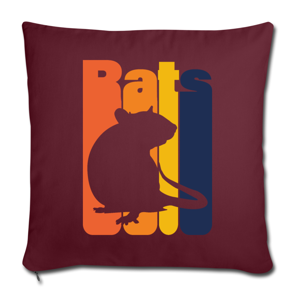 Rats |  Sofakissenbezug 44 x 44 cm - Burgunderrot