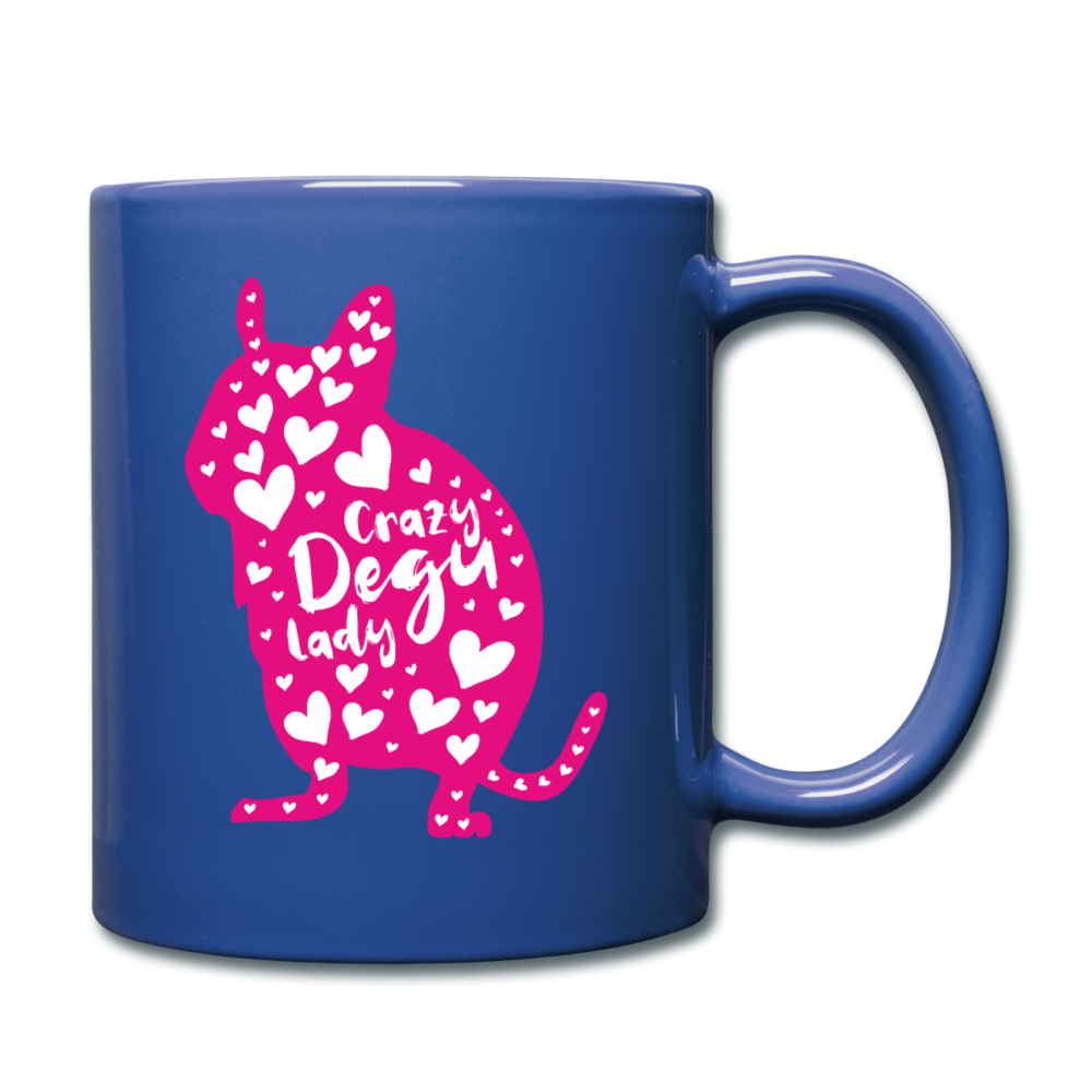 Crazy Degu Lady | Tasse einfarbig - Royalblau