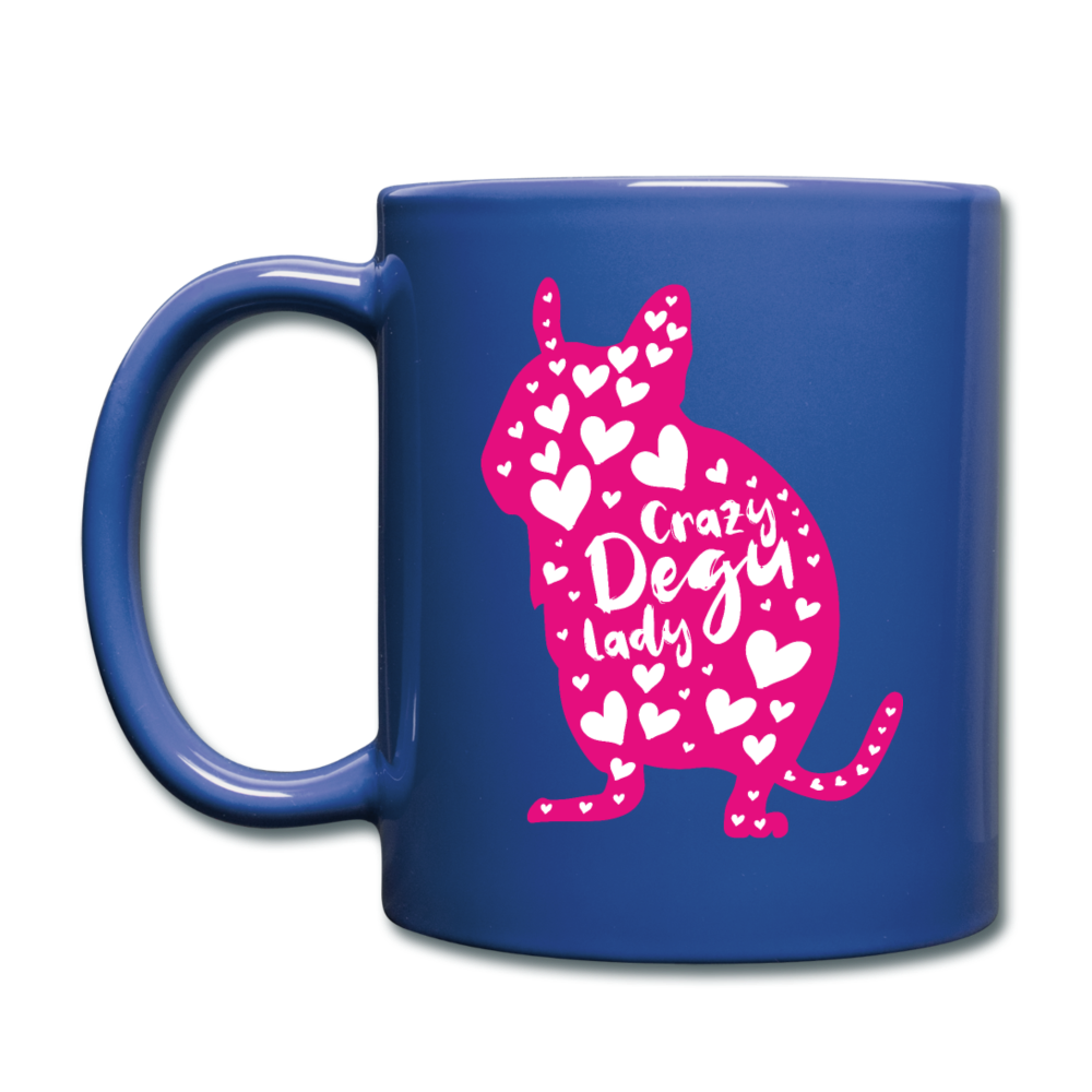 Crazy Degu Lady | Tasse einfarbig - Royalblau