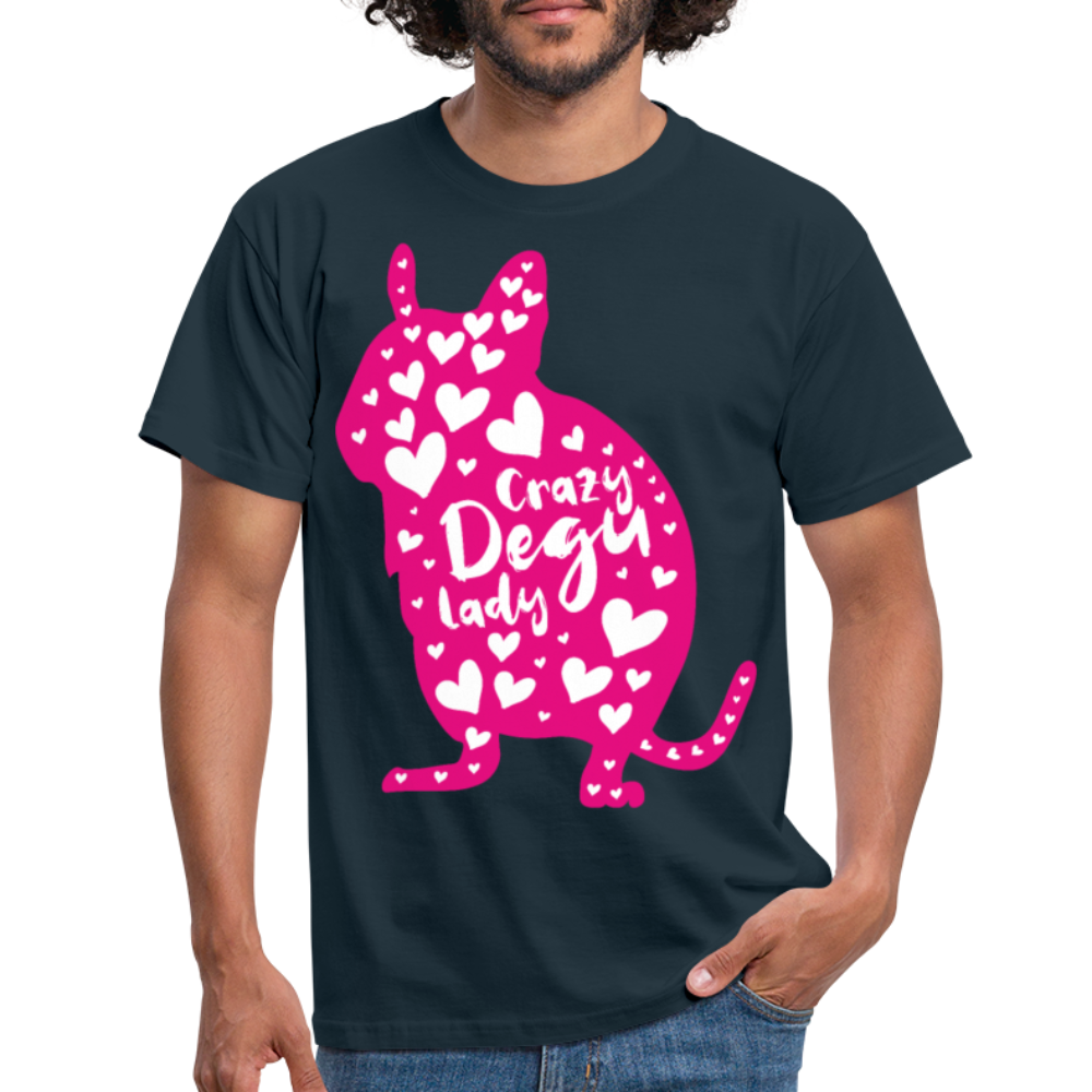 Crazy Degu Lady | Männer T-Shirt - Navy