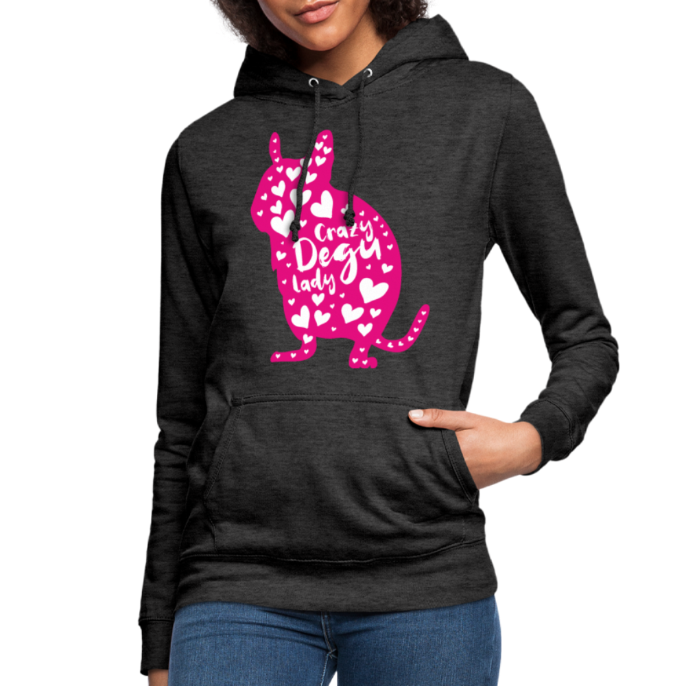 Crazy Degu Lady | Frauen Hoodie - Anthrazit