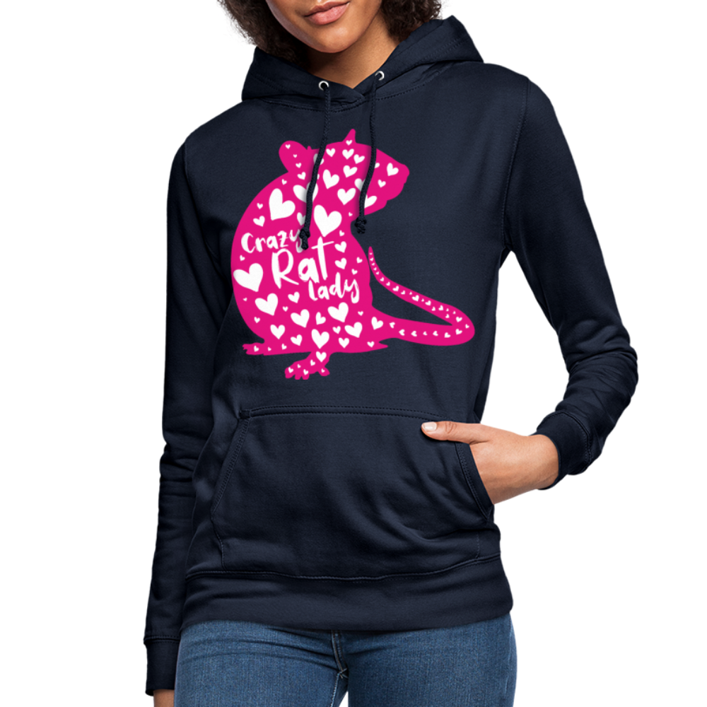 Crazy Rat Lady | Frauen Hoodie - Navy
